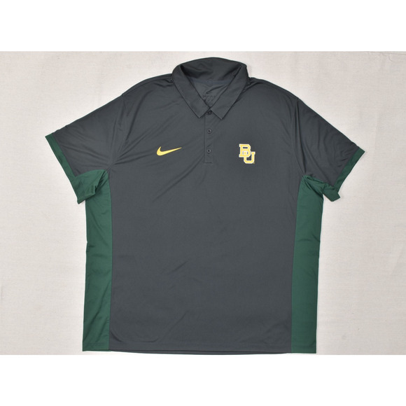 Nike Dri-FIT Baylor Bears Polo Shirt Men's Short Sleeve Gray Size 3XL - Picture 1 of 8